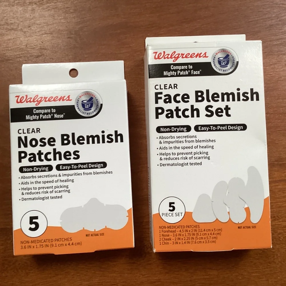 Walgreens Clear Face and Nose Blemish Patches Bundle of 2 Boxes NEW